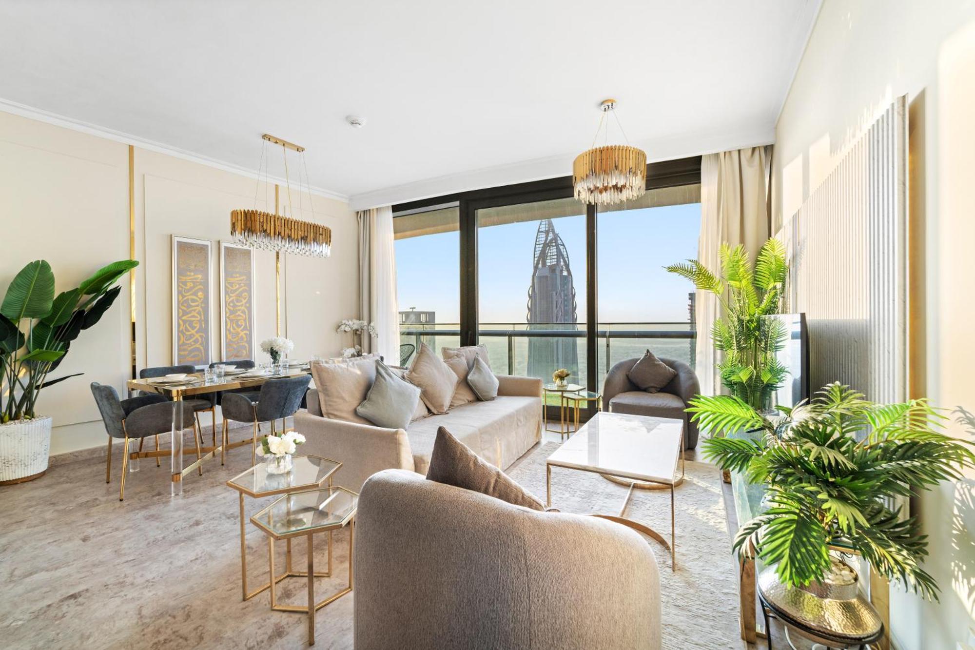 First Class 2Br With Full Dubai Skyline & Sea View Екстериор снимка