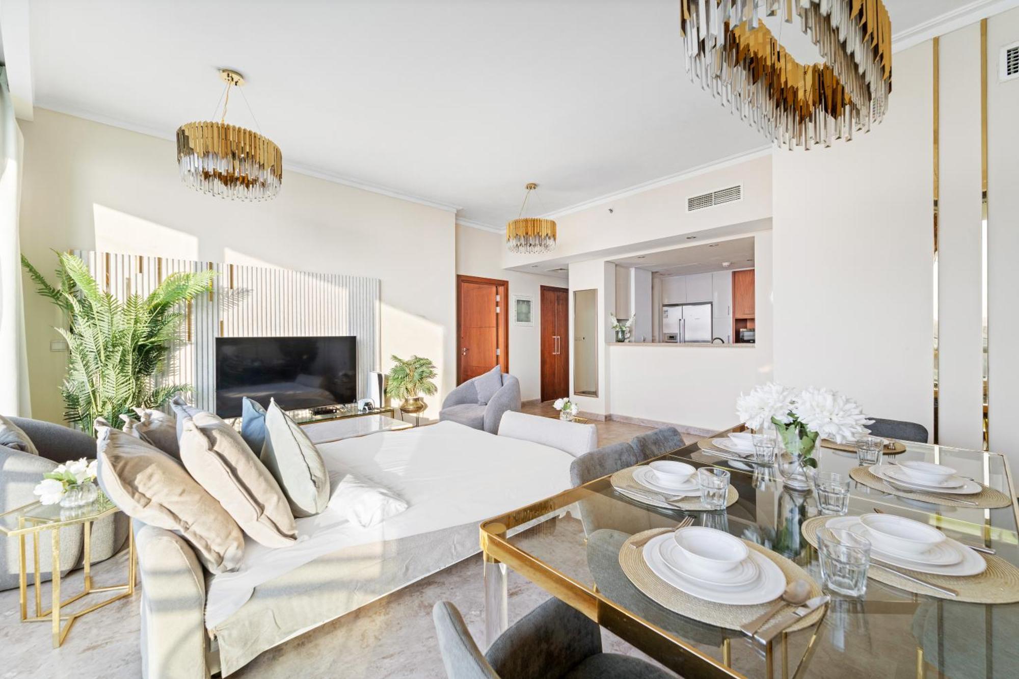 First Class 2Br With Full Dubai Skyline & Sea View Екстериор снимка